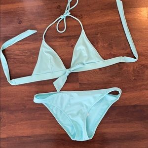 light blue bikini